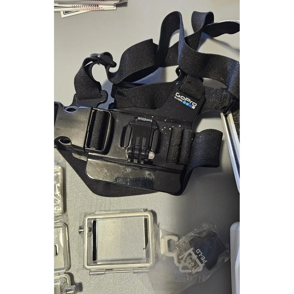 GoPro Hero3 Action Camera Silver Bundle with Chest Mount‎ LCD BacPac Case